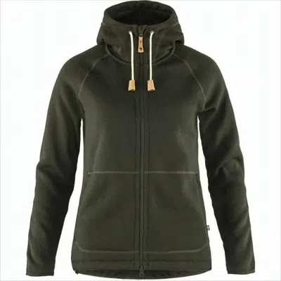 Fjallraven Kanken Fitted Green Polyester Jacket With Hood