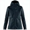 Fjallraven Kanken Fitted High Collar Outdoor Jacket With Adjustable Hood In Blue