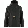 Fjallraven Kanken Hooded Black Jacket With Adjustable Drawstrings And Snap Buttons In Black