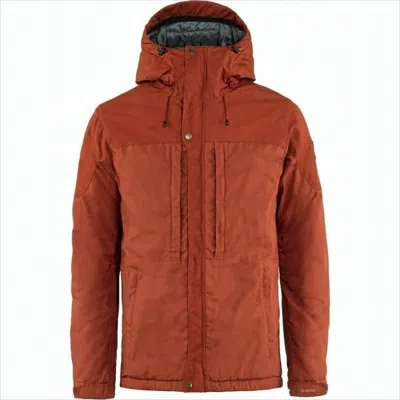 Fjallraven Kanken Insulated Orange Padded Jacket With Concealed Placket In Brown