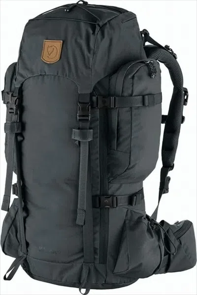 Fjallraven Kanken Large Structured Backpack With Multiple Compartments And Leather Patch Logo In Gray