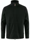 Fjallraven Kanken Minimalist Black Jacket With Full Front Zipper And Stand-up Collar In Black