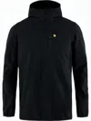 Fjallraven Kanken Minimalist Half-zip Jacket With Hood And Chest Pocket In Black