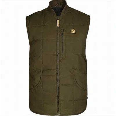 Fjallraven Kanken Quilted Casual Vest With High Collar In Green