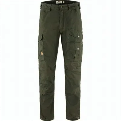 Fjallraven Kanken Straight Pants With Cargo Pockets And Adjustable Hem In Green