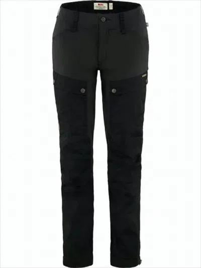Fjallraven Kanken Straight Pants With Tailored Fit And Functional Pockets In Black