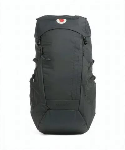 Fjallraven Kanken Streamlined Black Backpack With Multiple Compartments And Padded Straps In White