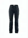 Fjallraven Kanken Tailored Straight Pants With Mid-rise Waist And Cargo Pockets In Blue