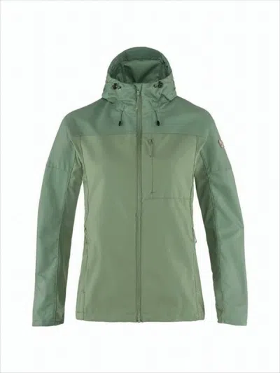 Fjallraven Kanken Tailored Two-tone Green Fjallraven Jacket With Adjustable Hood