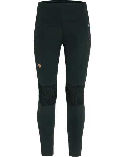 Fjã¤llrã¤ven Women's Fjallraven Abisko Trekking Tights Black Stretch Elastic Waist Jdm2730