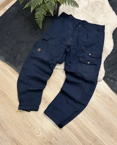 Pre-owned Fjallraven X Outdoor Life 00s Vintage Fjallraven G1000 Retro Outdoor Pants In Navy