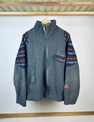 Pre-owned Fjallraven X Outdoor Life Vintage Fjallraven 90's Fleece Jacket Sweatshirt In Grey