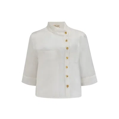 F.j.k By Farah Kadhimi Women's White Sara - The Ivory Silk Shirt
