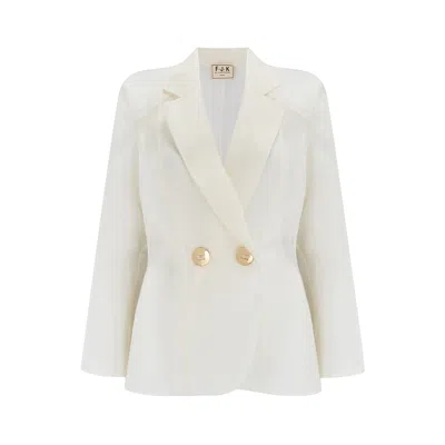 F.j.k By Farah Kadhimi Women's White Venice -the Transparent Jacket