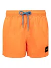 Fk Drawstring Swim Shorts In Orange