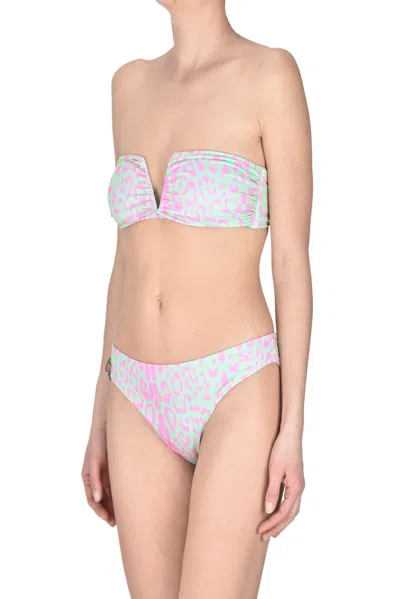 F**k Project Bandeau Bikini In Aquamarine