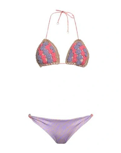 F**k Project Woman Bikini Light Purple Size S Polyester, Elastane