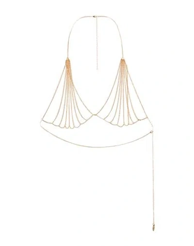 F**k Project Woman Body Jewel Gold Size - Metal In Green