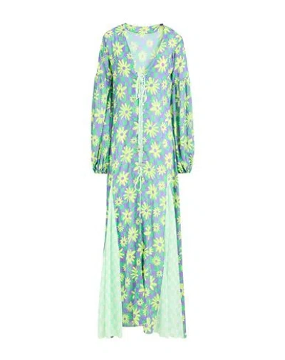 F**k Project Woman Maxi Dress Green Size M Polyester