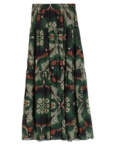 F**k Project Woman Maxi Skirt Green Size M Polyester