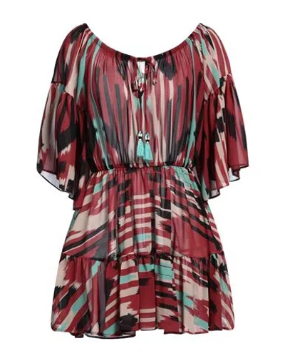 F**k Project Woman Mini Dress Brick Red Size M Polyester