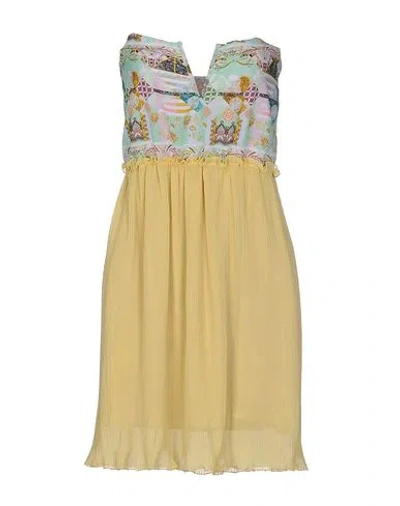 F**k Project Woman Mini Dress Light Green Size L Polyester