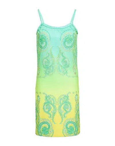 F**k Project Woman Mini Dress Light Green Size L Polyester