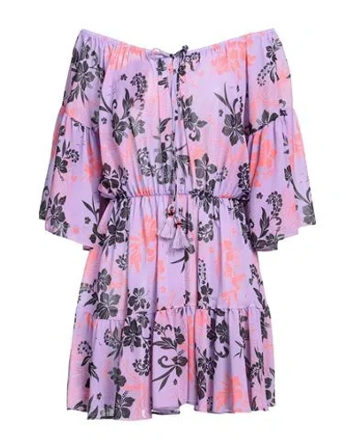 F**k Project Woman Mini Dress Lilac Size S Polyester In Multi
