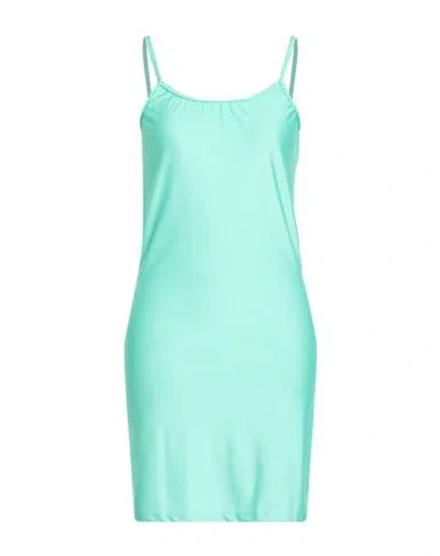 F**k Project Woman Mini Dress Turquoise Size L Polyester, Elastane In Blue