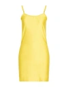 F**k Project Woman Mini Dress Yellow Size L Polyester, Elastane