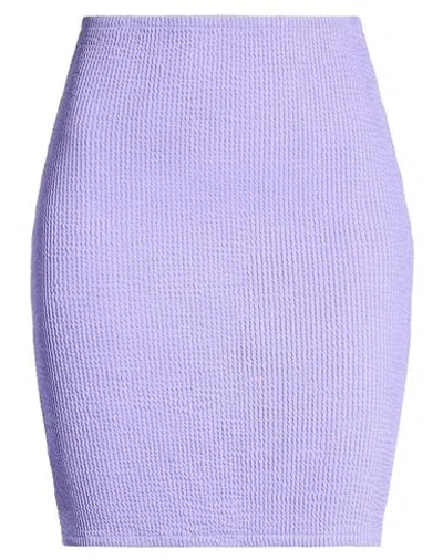 F**k Project Woman Mini Skirt Lilac Size M/l Polyester, Elastane In Purple
