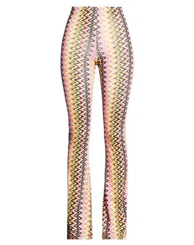 F**k Project Woman Pants Orange Size L Polyester, Elastane