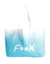 F**k Project Woman Shoulder Bag Azure Size - Cotton In Blue