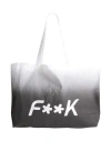 F**k Project Woman Shoulder Bag Charcoal Size - Cotton In Grey