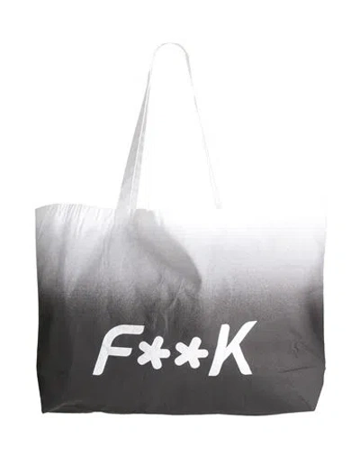 F**k Project Woman Shoulder Bag Charcoal Size - Cotton In Grey