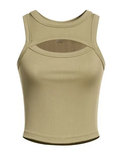 F**k Project Woman Tank Top Sage Green Size S Polyester, Elastane In Neutral