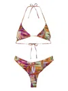 F**k Woman American Fixed Fantasy Triangle Bikini In Multi