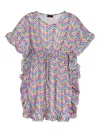 Fk Zigzag Ruffle Kaftan In Pink