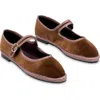 Flabelus Balthasar Mary Jane Flat In Brown