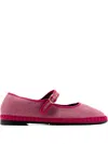 Flabelus Buckled Ballet Flats In Red