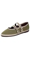 Flabelus Claire Flats Green In Green