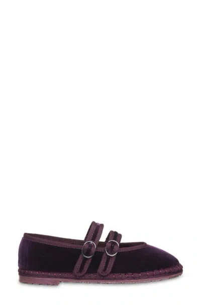 Flabelus Claire Mary Jane Flat In Purple