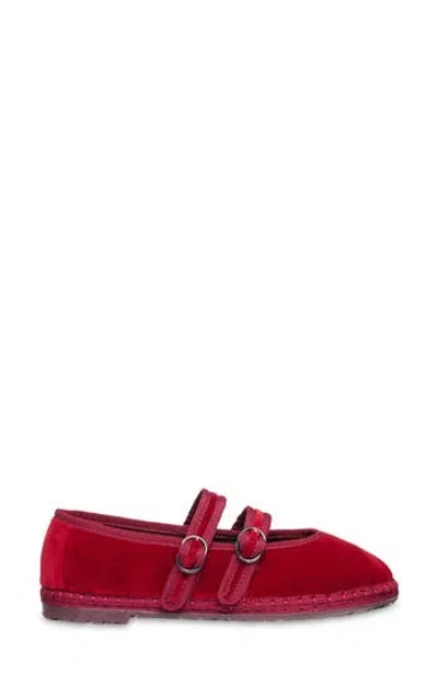 Flabelus Claire Mary Jane Flat In Red