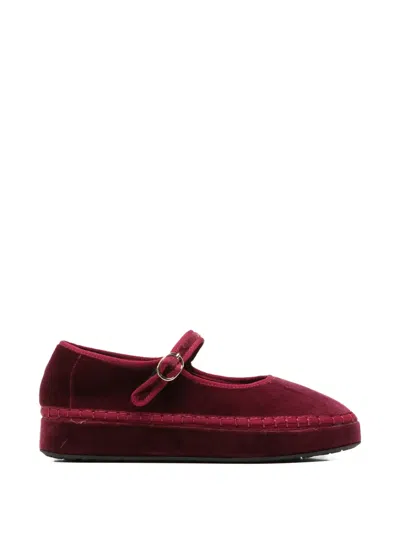 Flabelus Double Lucrecia Velvet Mary Jane Shoes In Animal Print