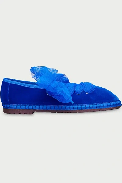 Flabelus Ginevra Lace Up Mary Jane Shoe In Blue, Women's At Urban Outfitters In Multi