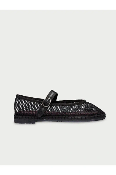 Flabelus Isabella Mesh Mary Jane Flat In Black, Women's At Urban Outfitters