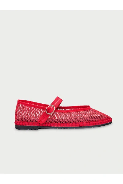 Flabelus Isabella Mesh Mary Jane Flat In Red, Women's At Urban Outfitters