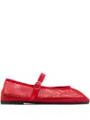 Flabelus Isabella Mesh Strap Espadrilles In Red