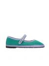 Flabelus Linen Mary Jane Flat In Ivetta, Women's At Urban Outfitters In Blue