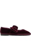 Flabelus Lyra Bow Espadrilles In Burgundy
